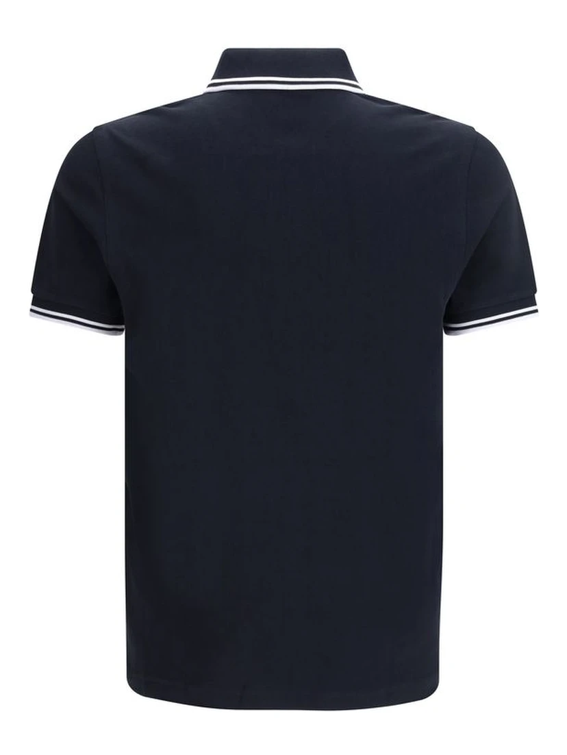 Blue Cotton Polo Shirt