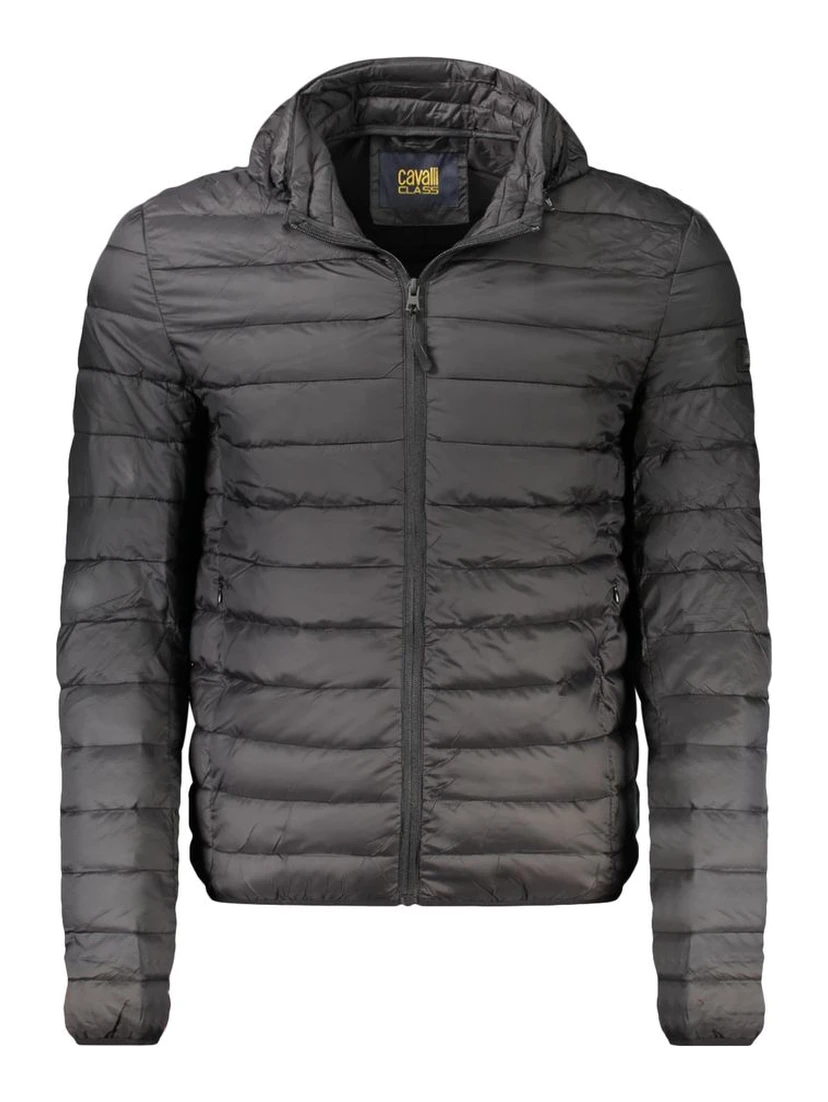 Black Polyester Men's Jacket