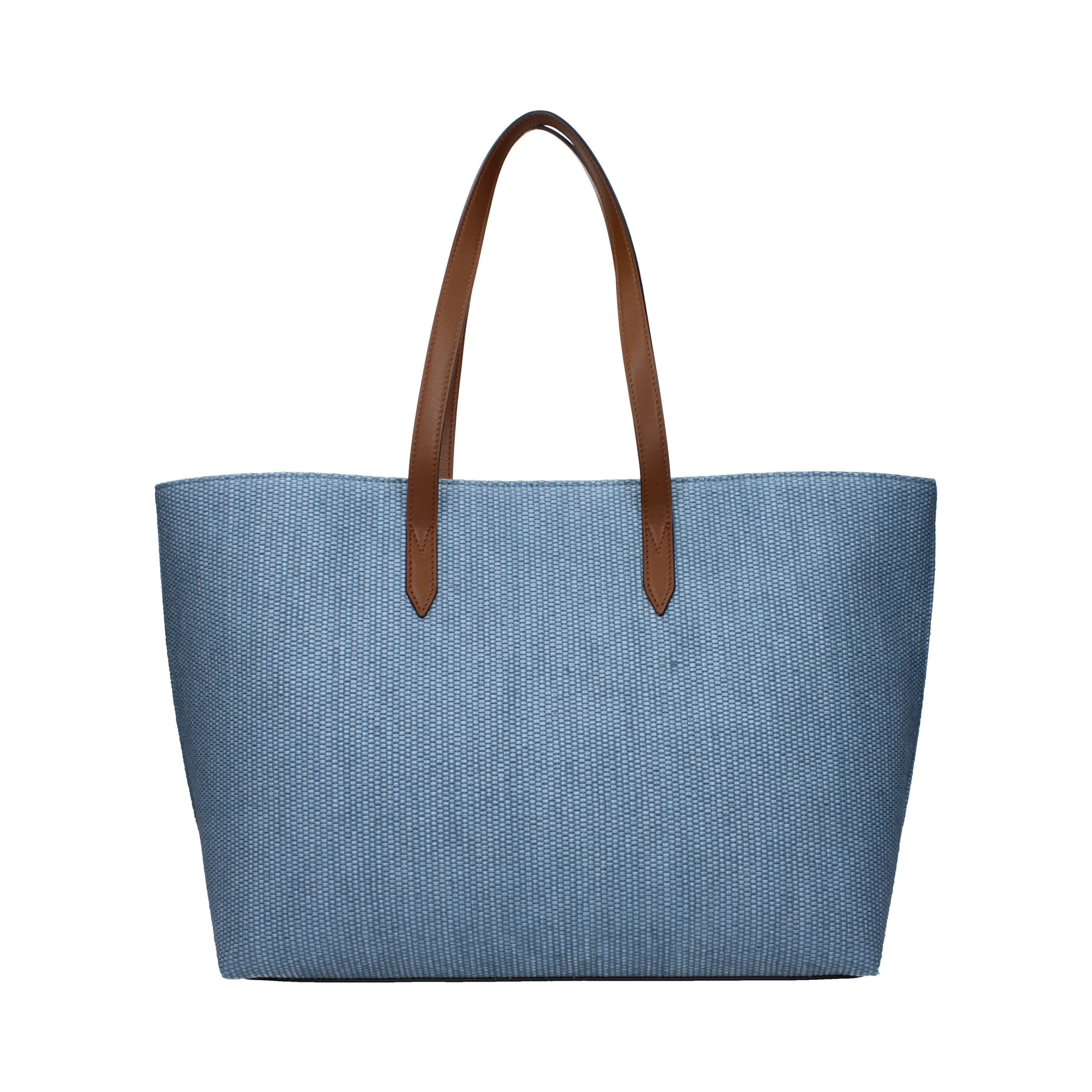 Light Blue Fabric Shoulder Bag