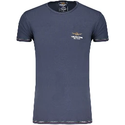 Blue Cotton Men's Underwear T-Shirt