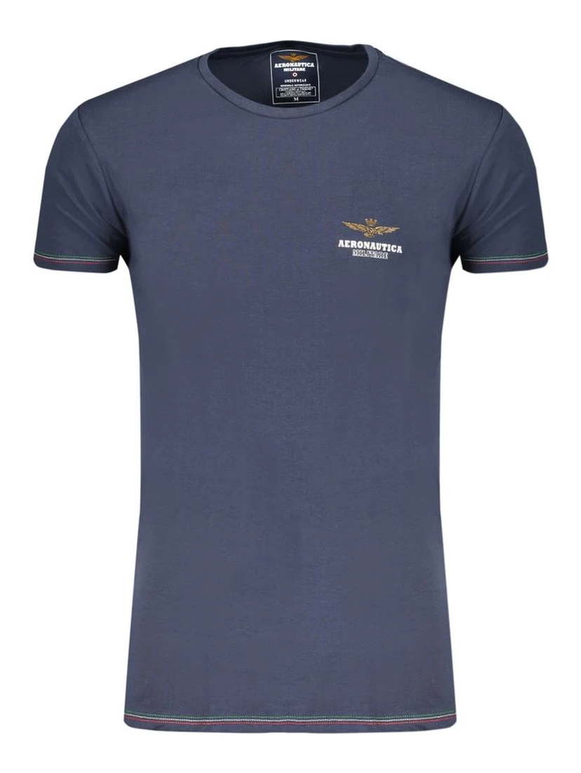 Blue Cotton Men's Underwear T-Shirt