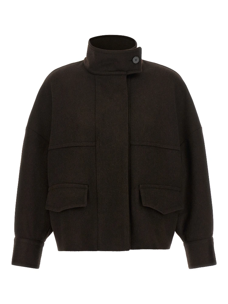 Brown Wool Bomber
