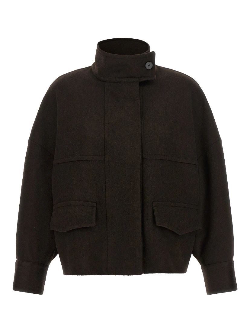 Brown Wool Bomber