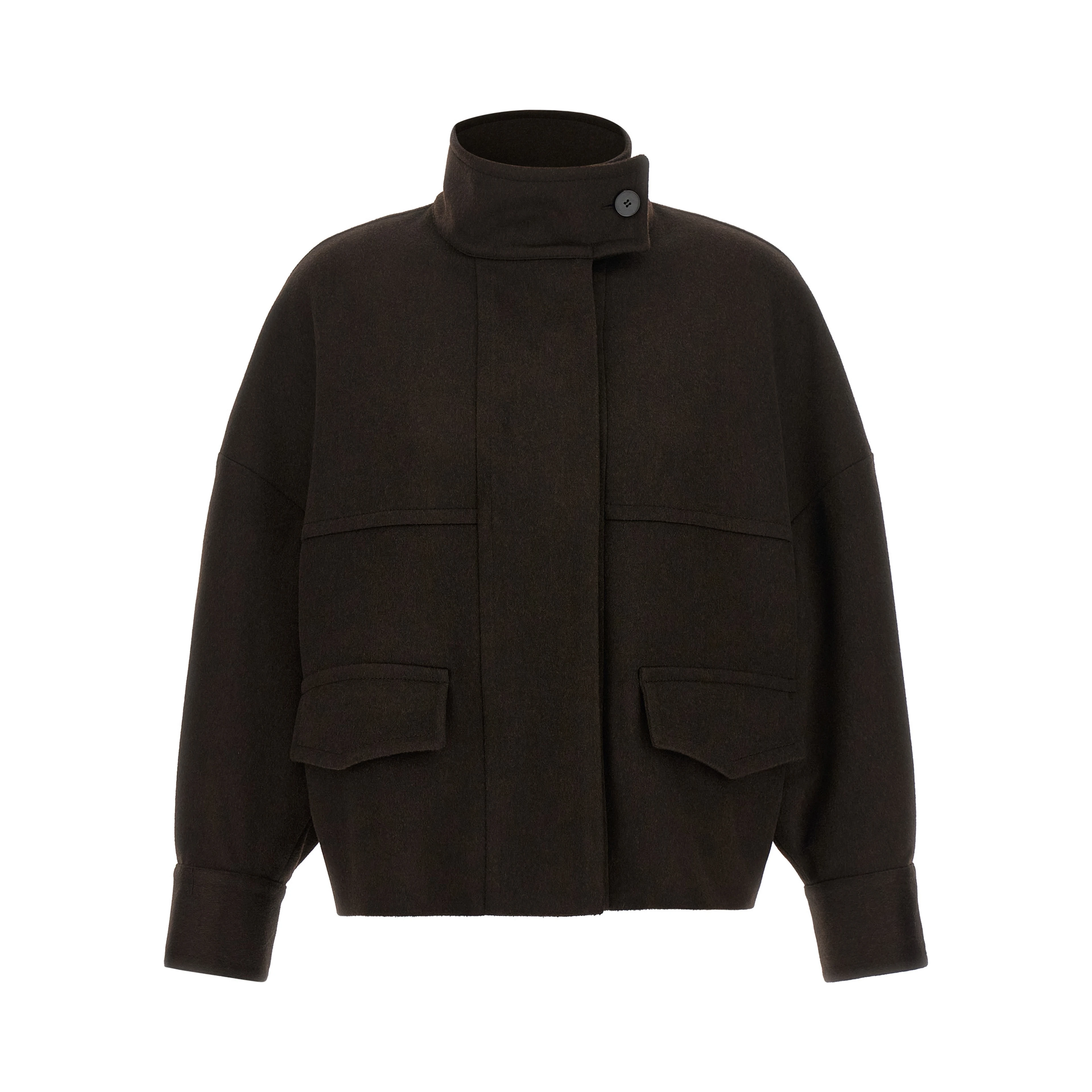 Brown Wool Bomber