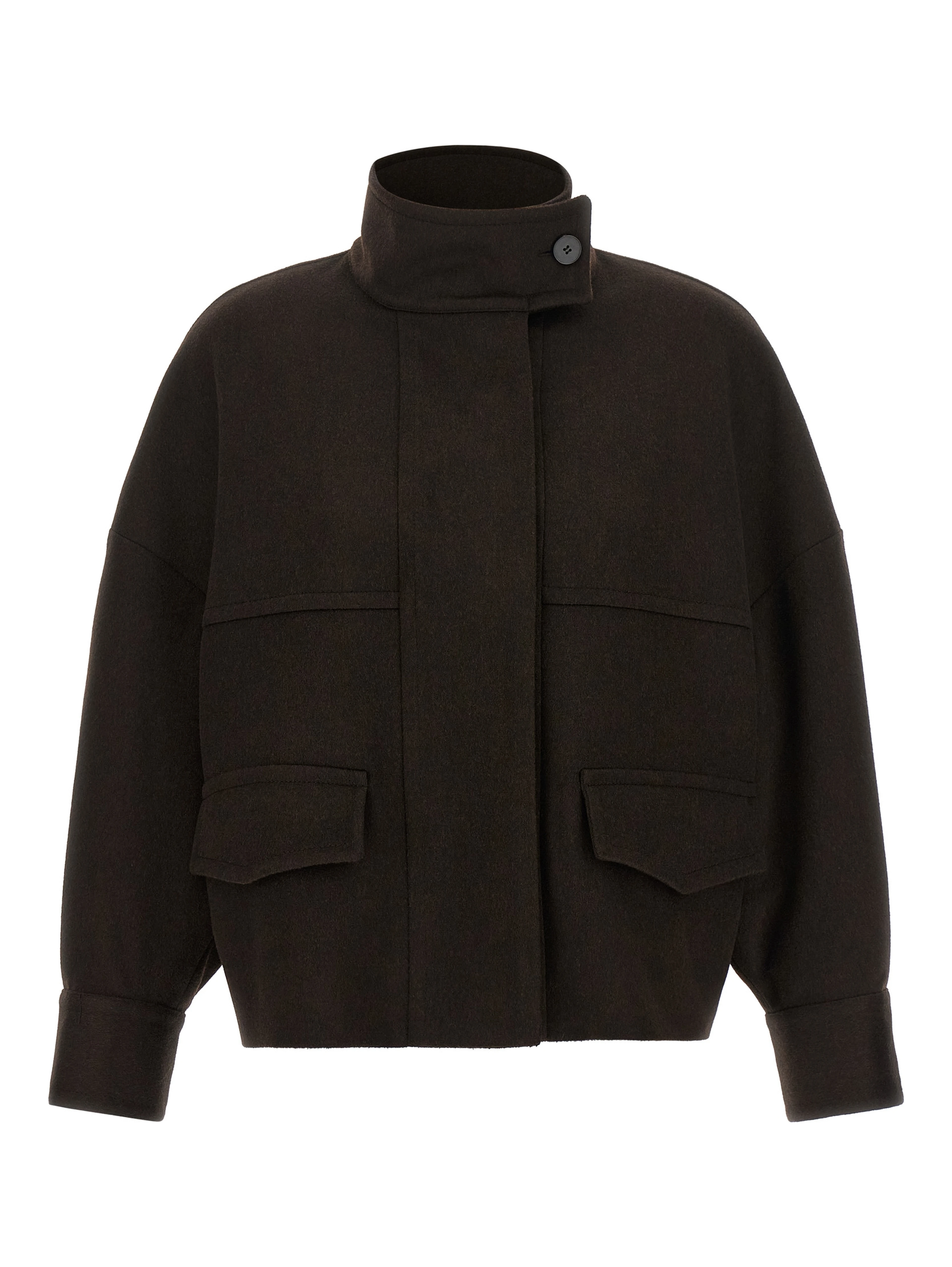 Brown Wool Bomber