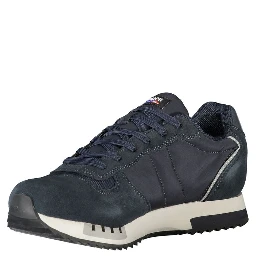 Blue Polyurethane Men Sneaker