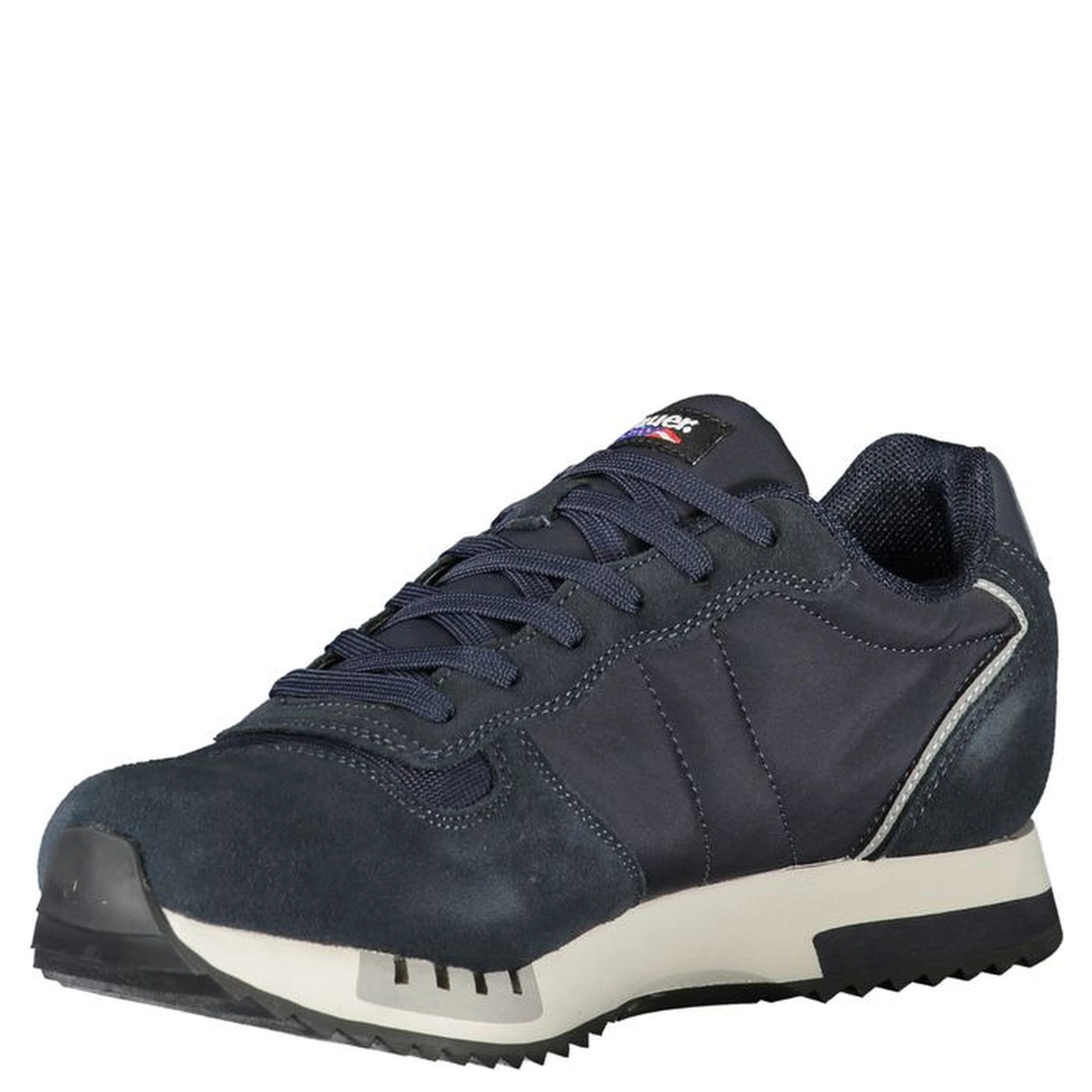 Blue Polyurethane Men Sneaker
