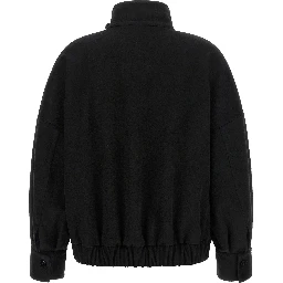 Black Wool Bomber