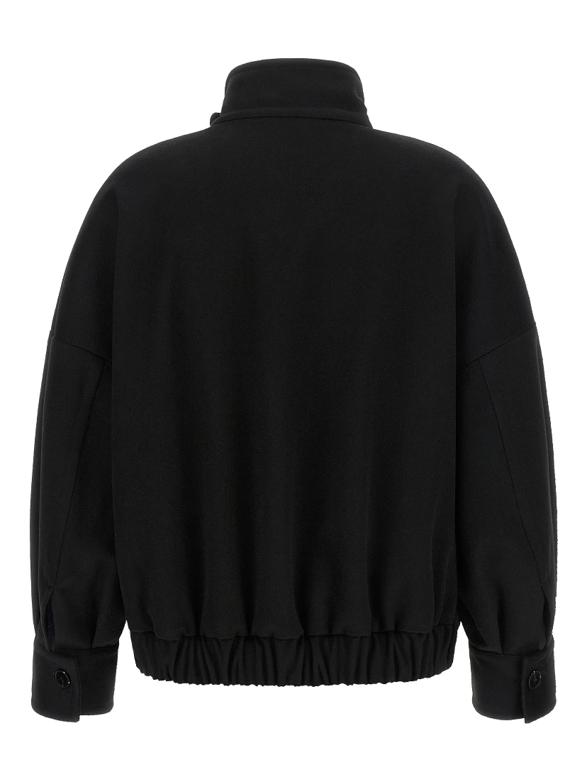 Black Wool Bomber