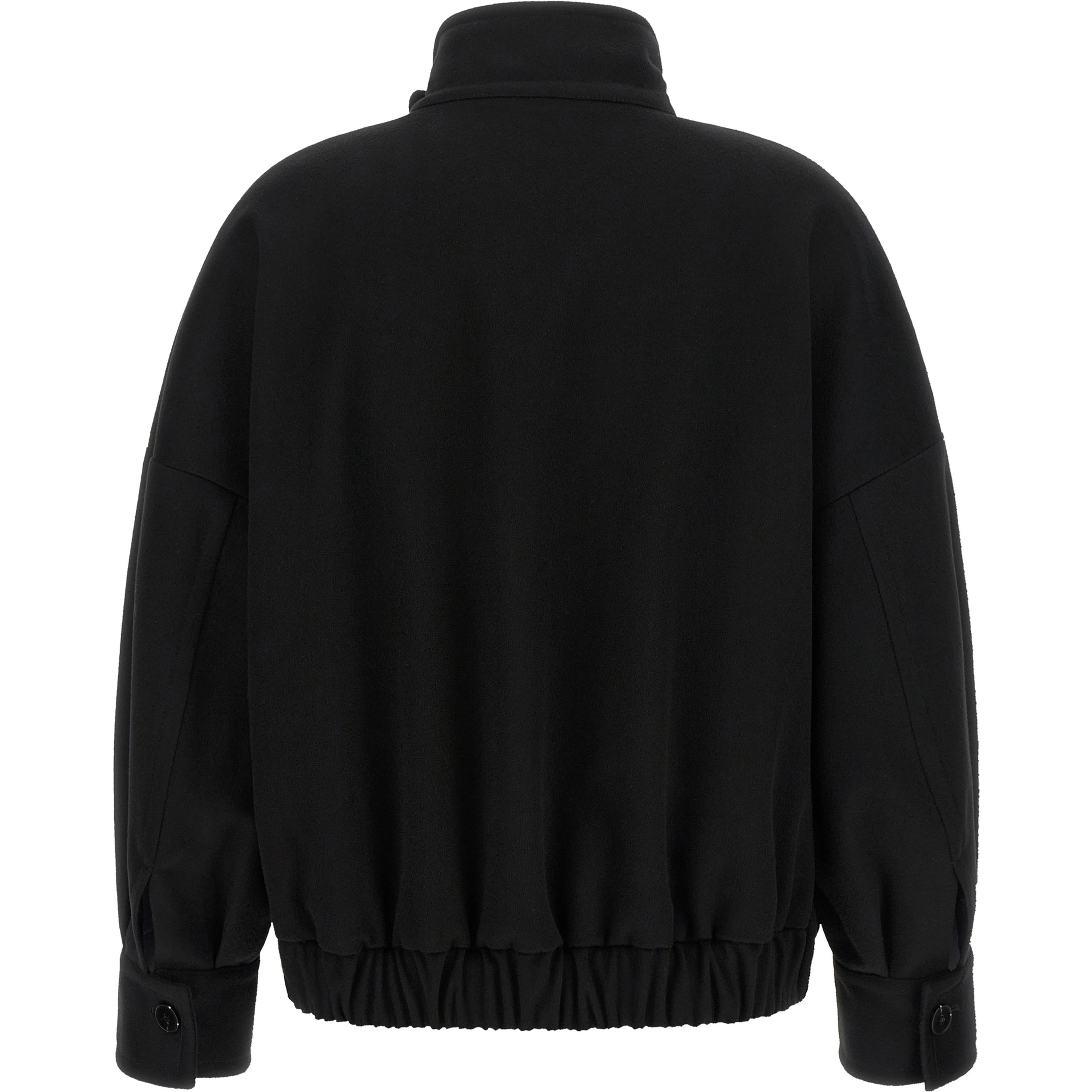 Black Wool Bomber