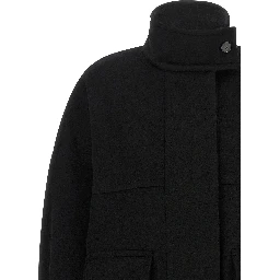 Black Wool Bomber