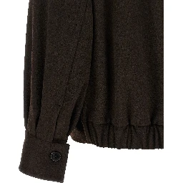 Brown Wool Bomber