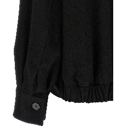 Black Wool Bomber