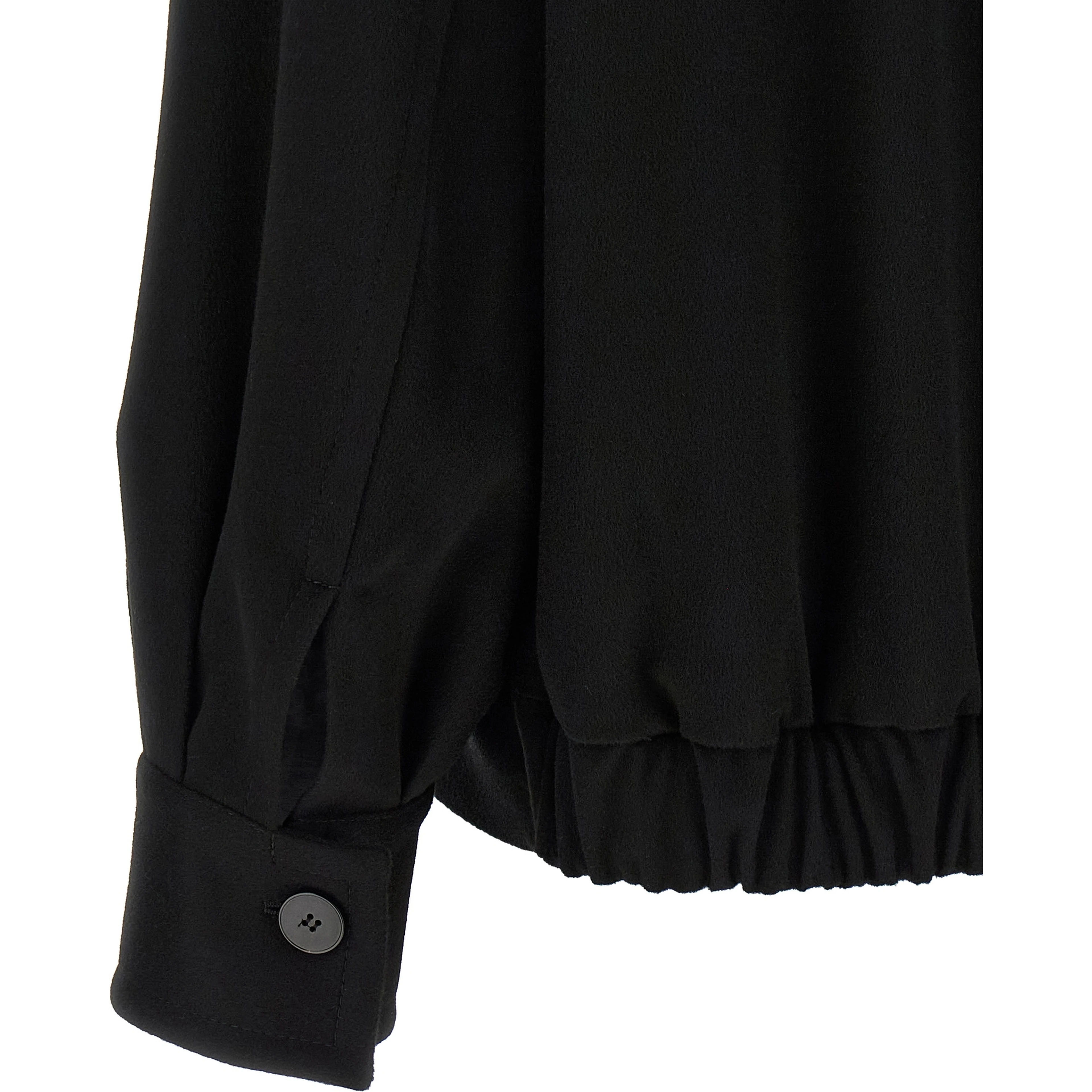 Black Wool Bomber