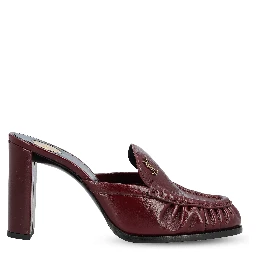 SAINT LAURENT Flat shoes Red