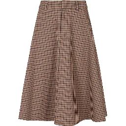 CHECKED POLYESTER SKIRT