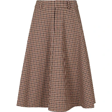CHECKED POLYESTER SKIRT