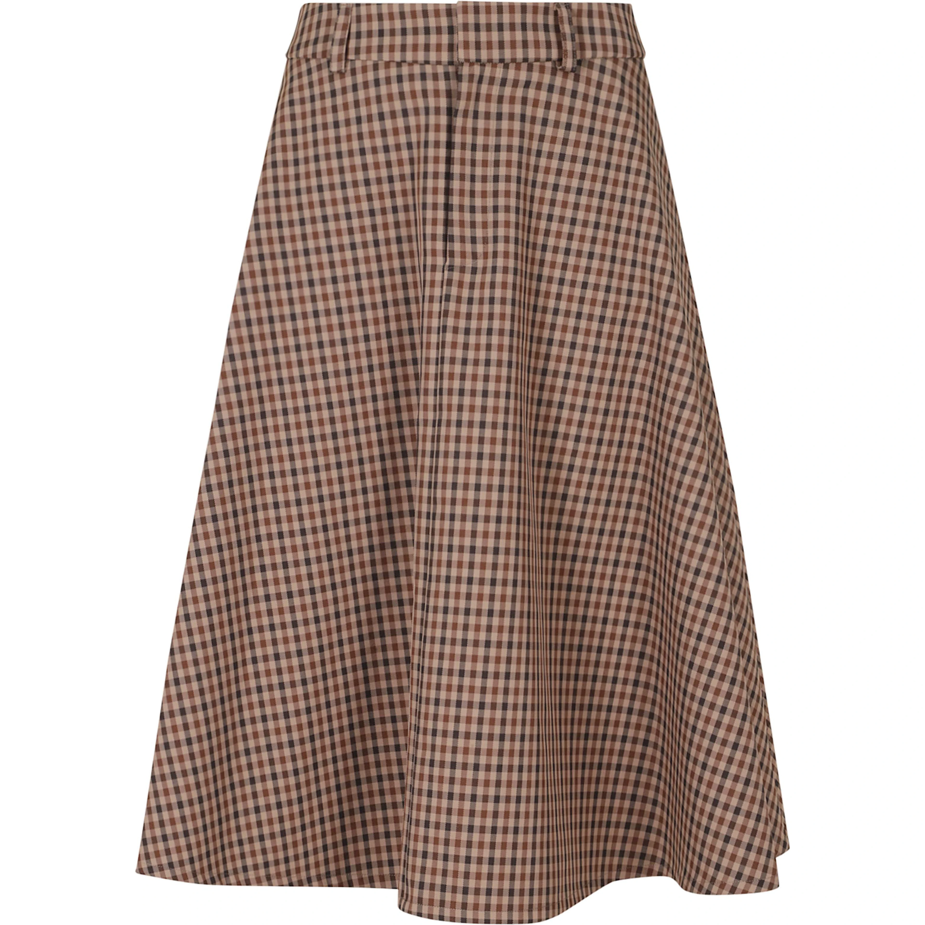 CHECKED POLYESTER SKIRT