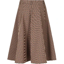 CHECKED POLYESTER SKIRT