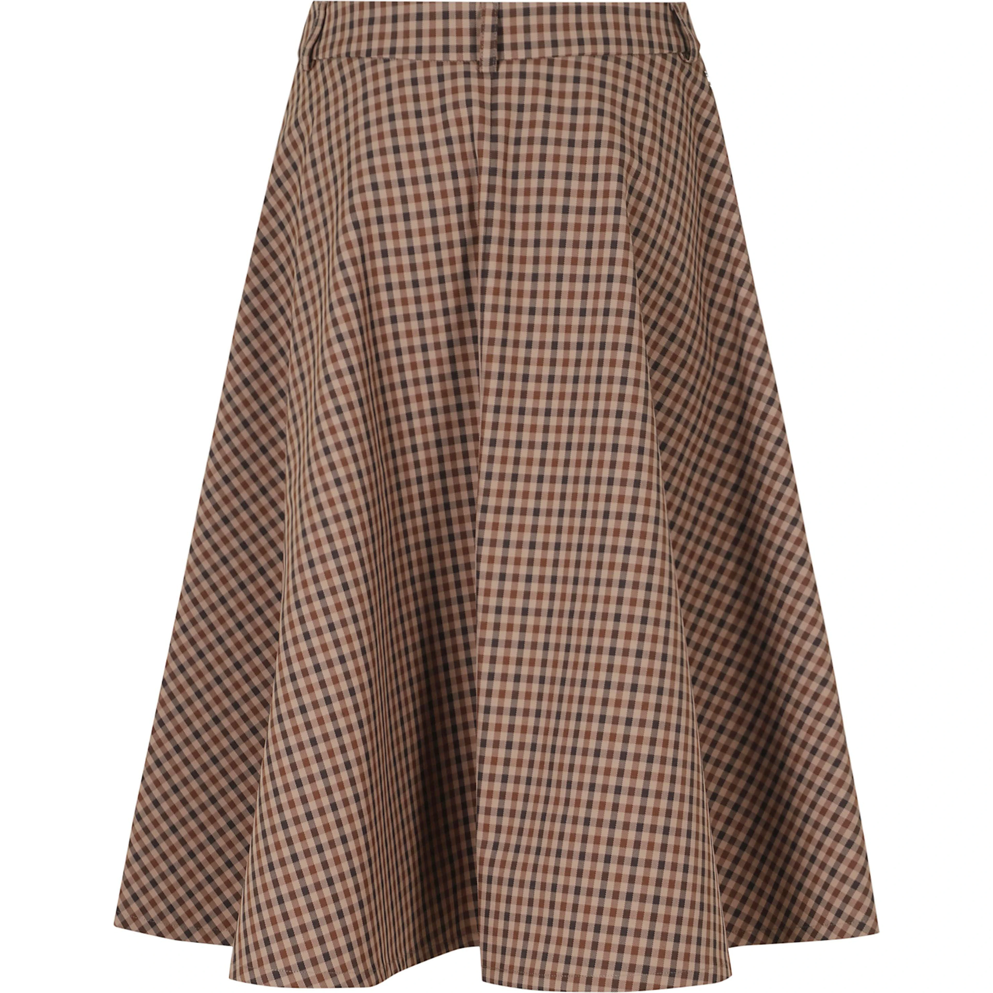 CHECKED POLYESTER SKIRT