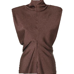 BLUSA SMANICATA IN RASO UNITO