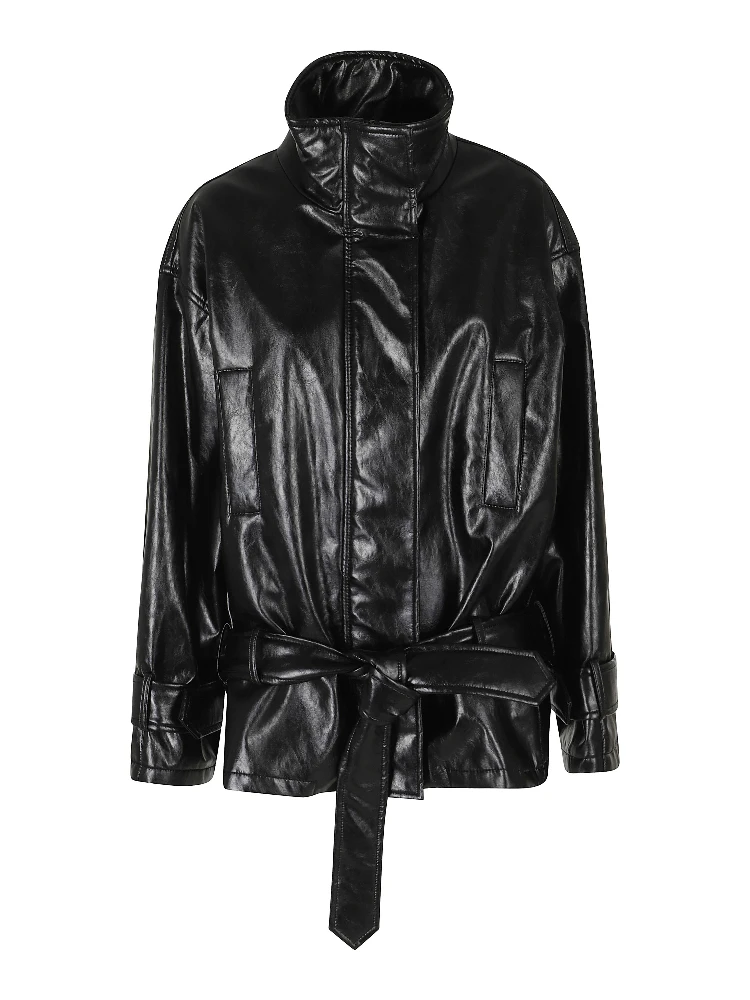BOMBER PELLE METALLO