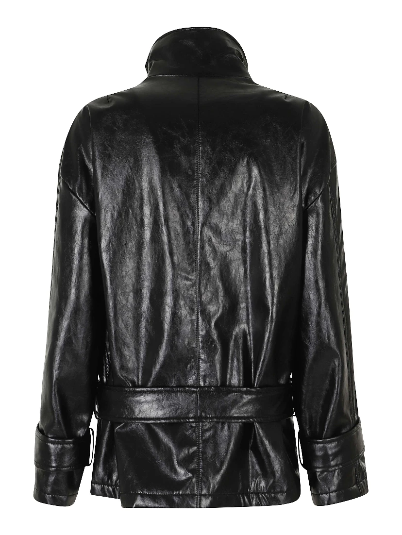 BOMBER PELLE METALLO