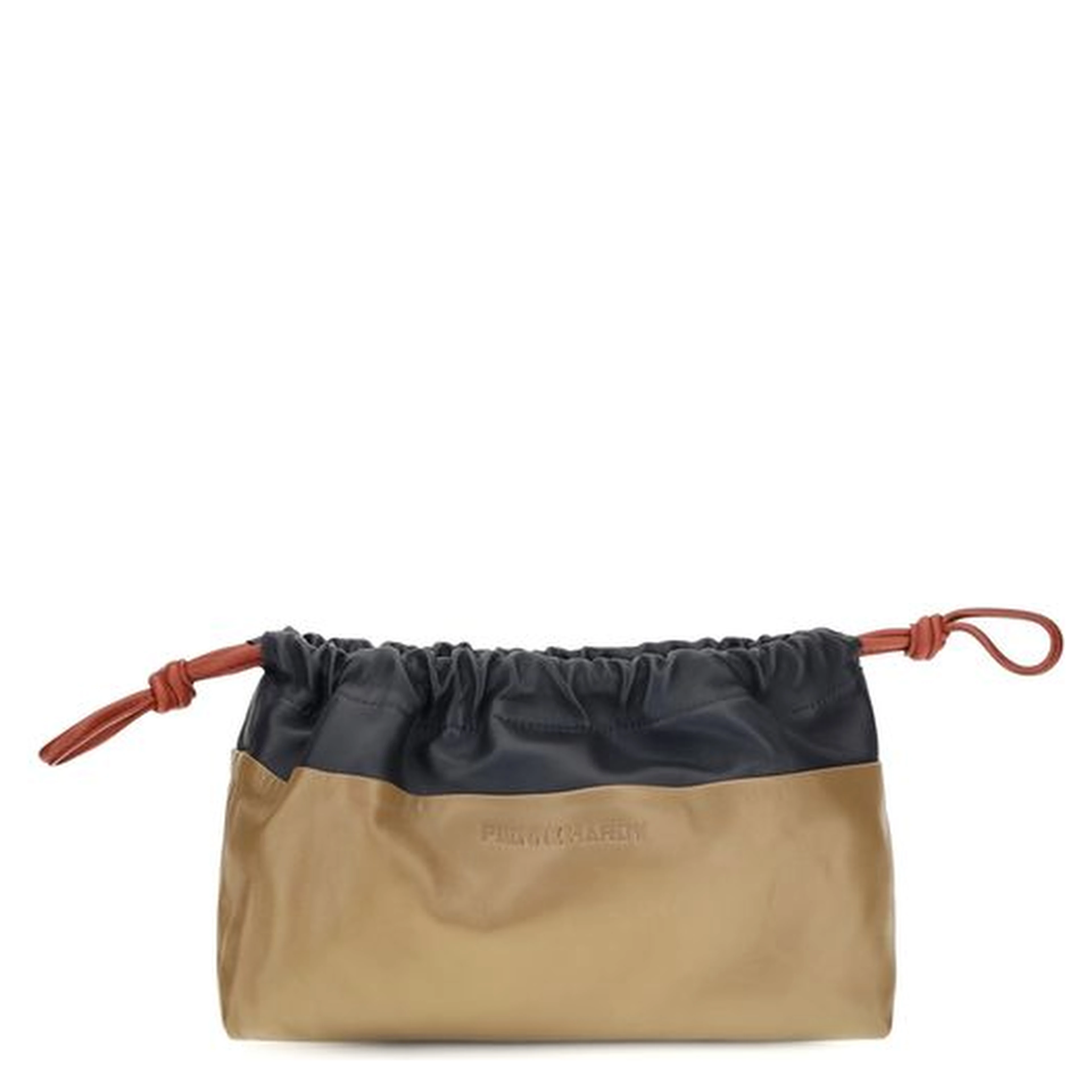 Beige Calf Leather Bos Taurus Shoulder Bag