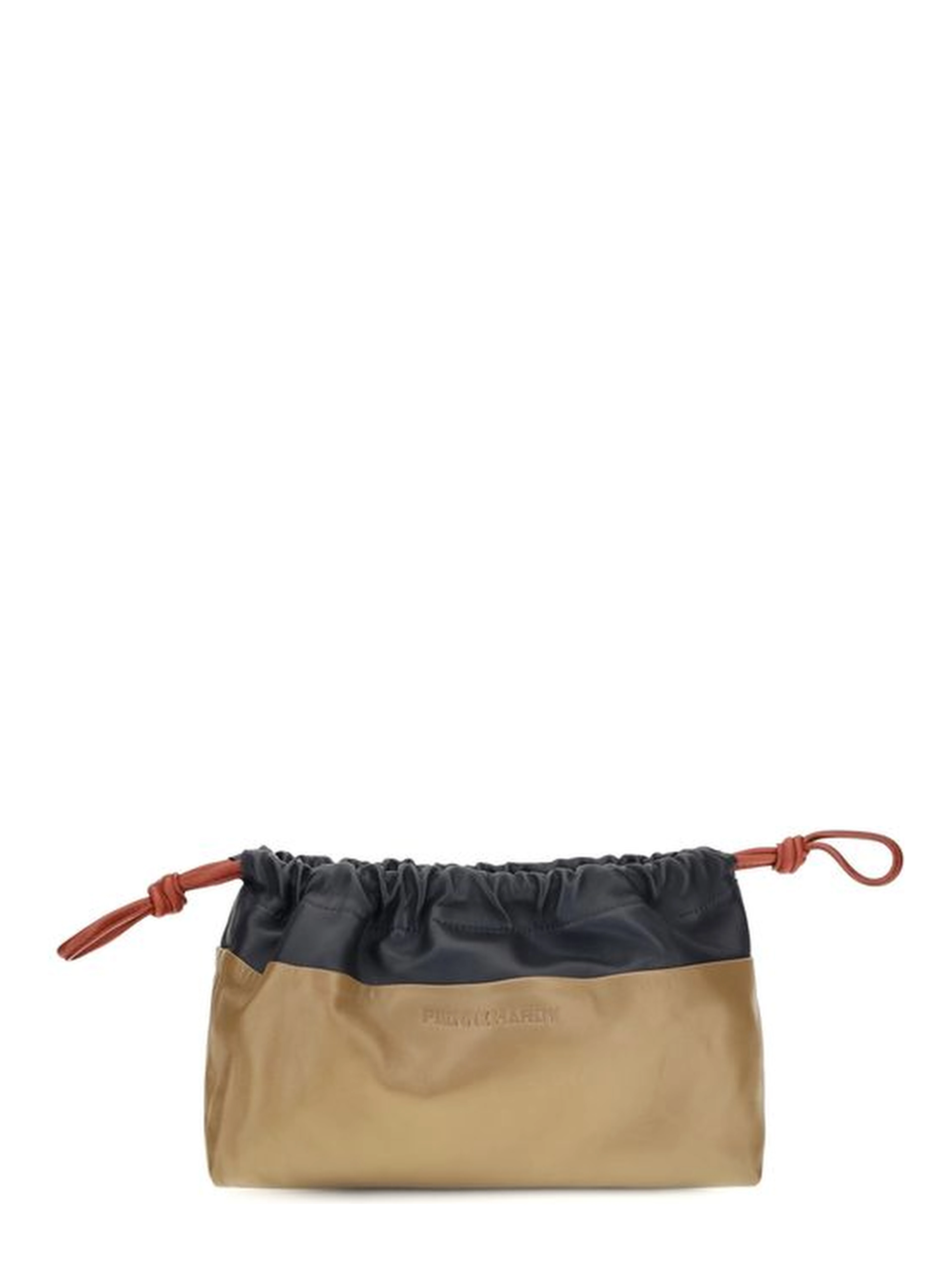 Beige Calf Leather Bos Taurus Shoulder Bag