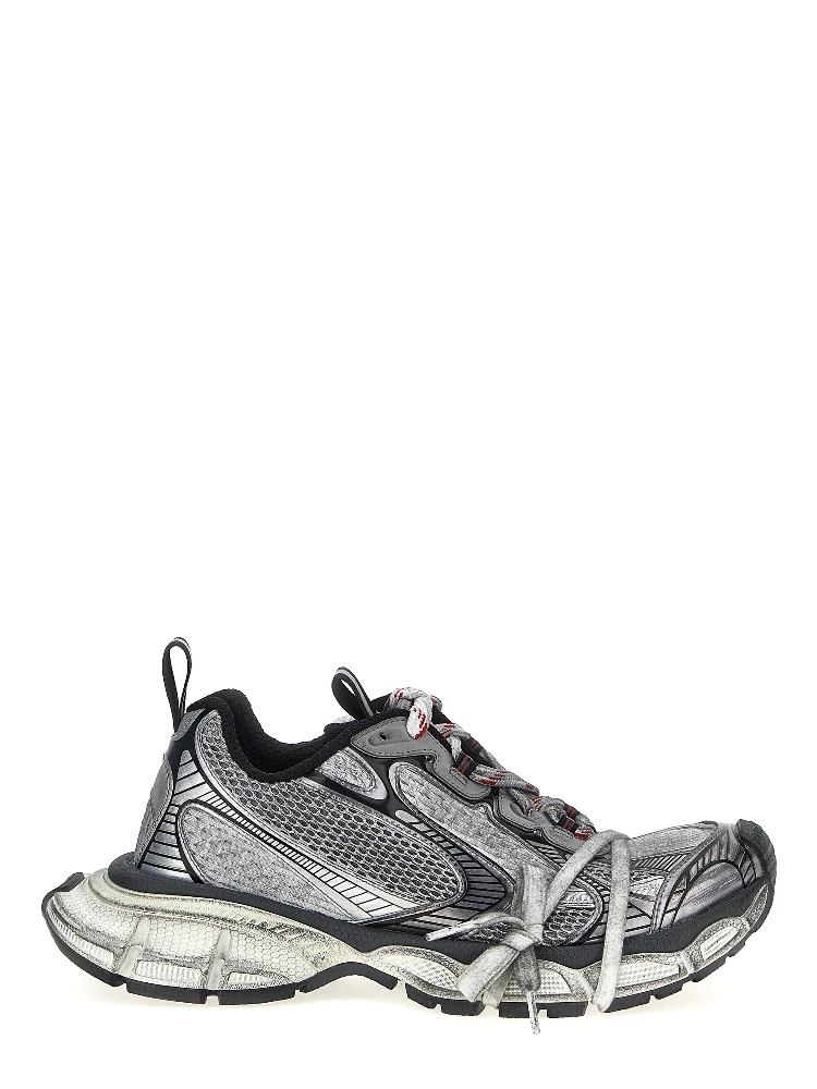 Gray Polyethylene Athletic Sneakers