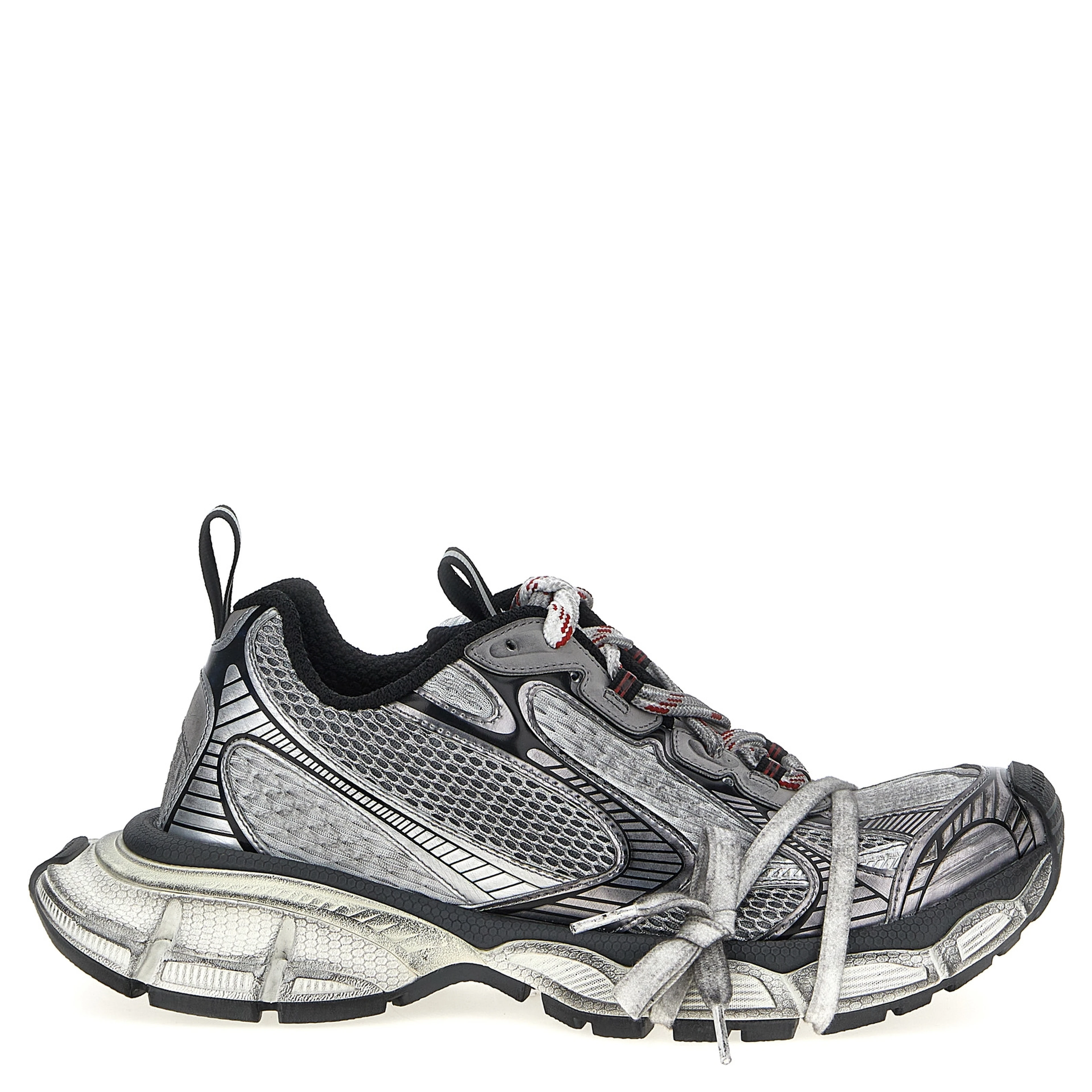 Gray Polyethylene Athletic Sneakers