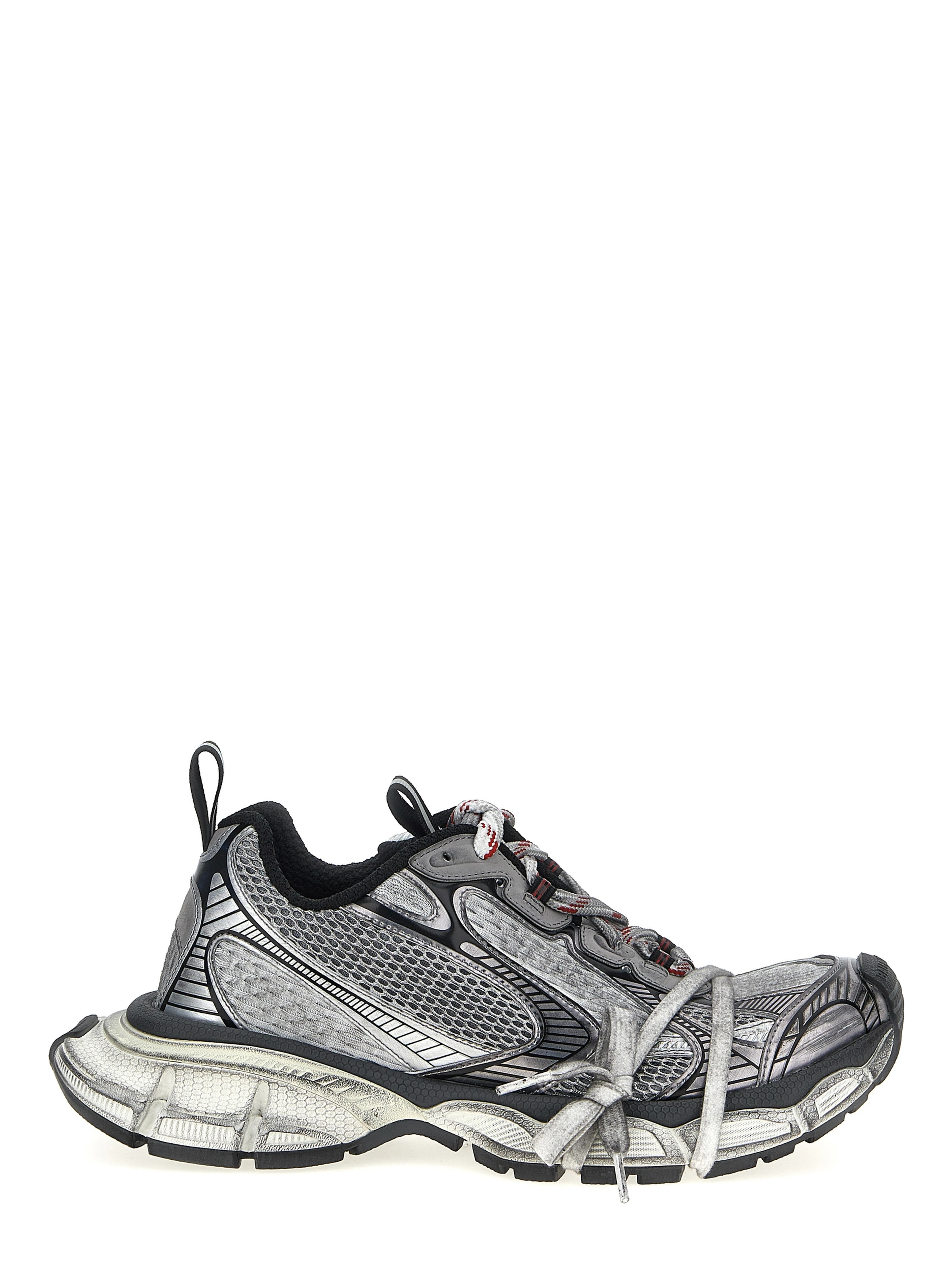 Gray Polyethylene Athletic Sneakers