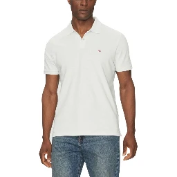 White Cotton Polo Shirt