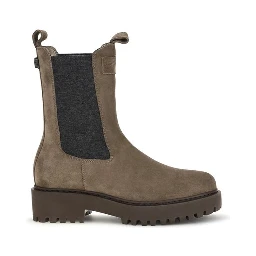 Brown Calf Leather Bos Taurus Ankle Boots