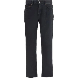 Black Cotton Slim Fit Jeans