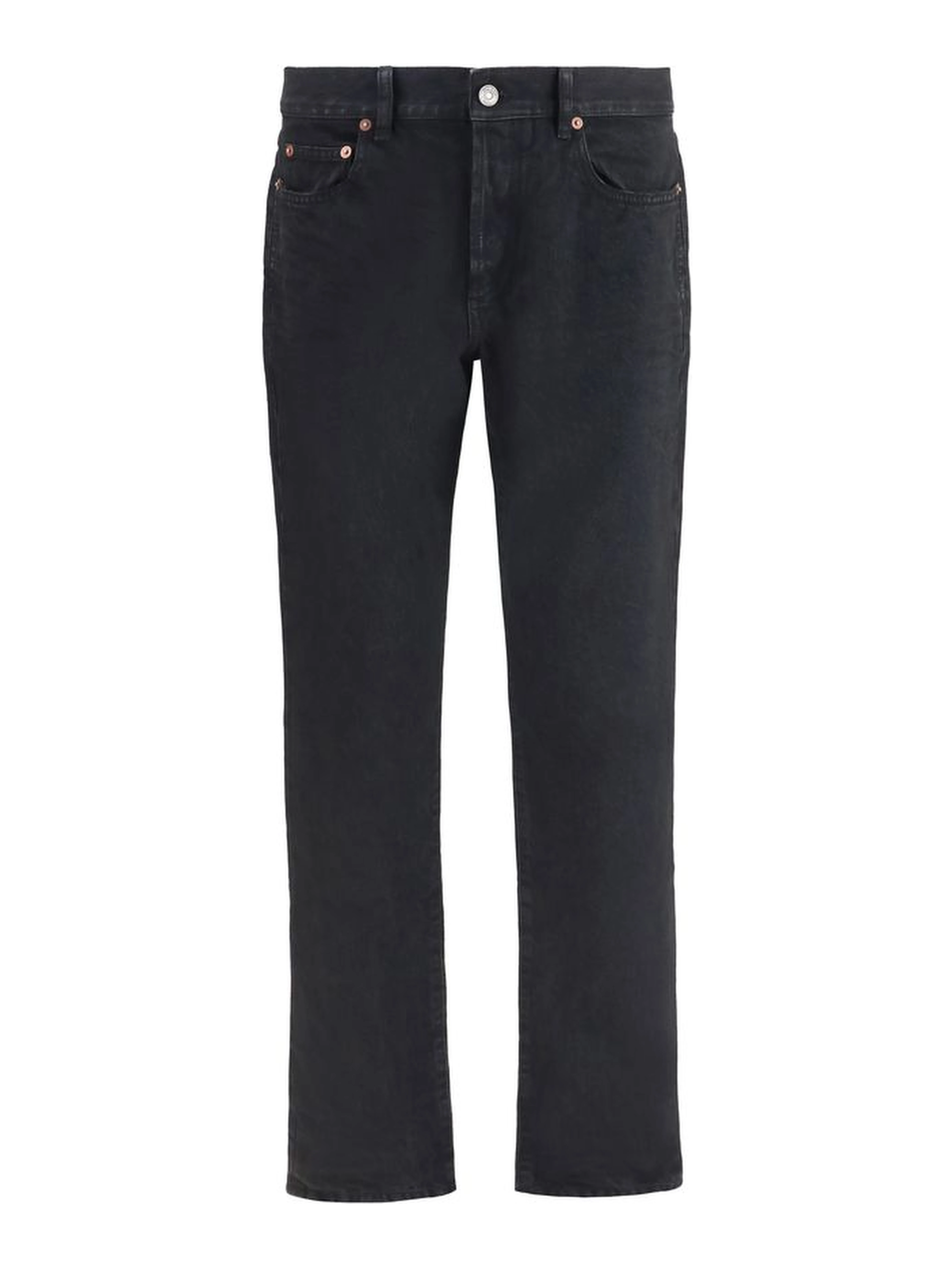 Black Cotton Slim Fit Jeans