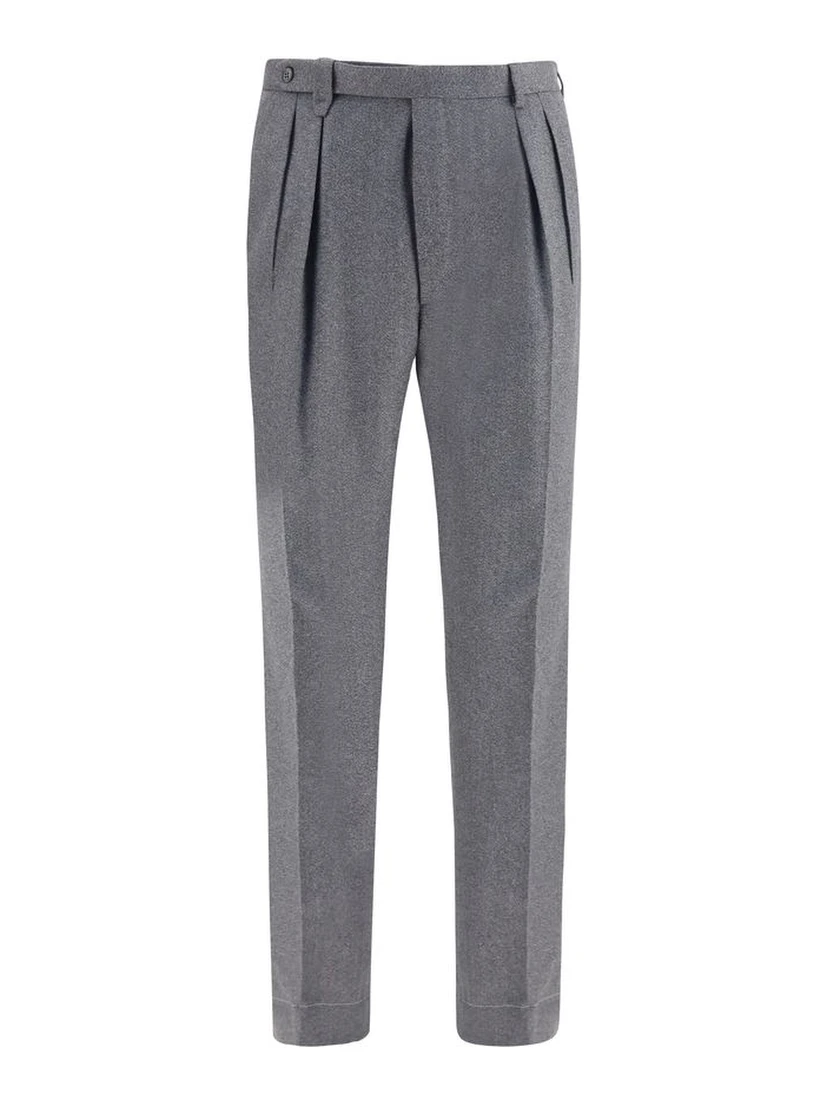 Gray Wool Oves Aries Casual Pants