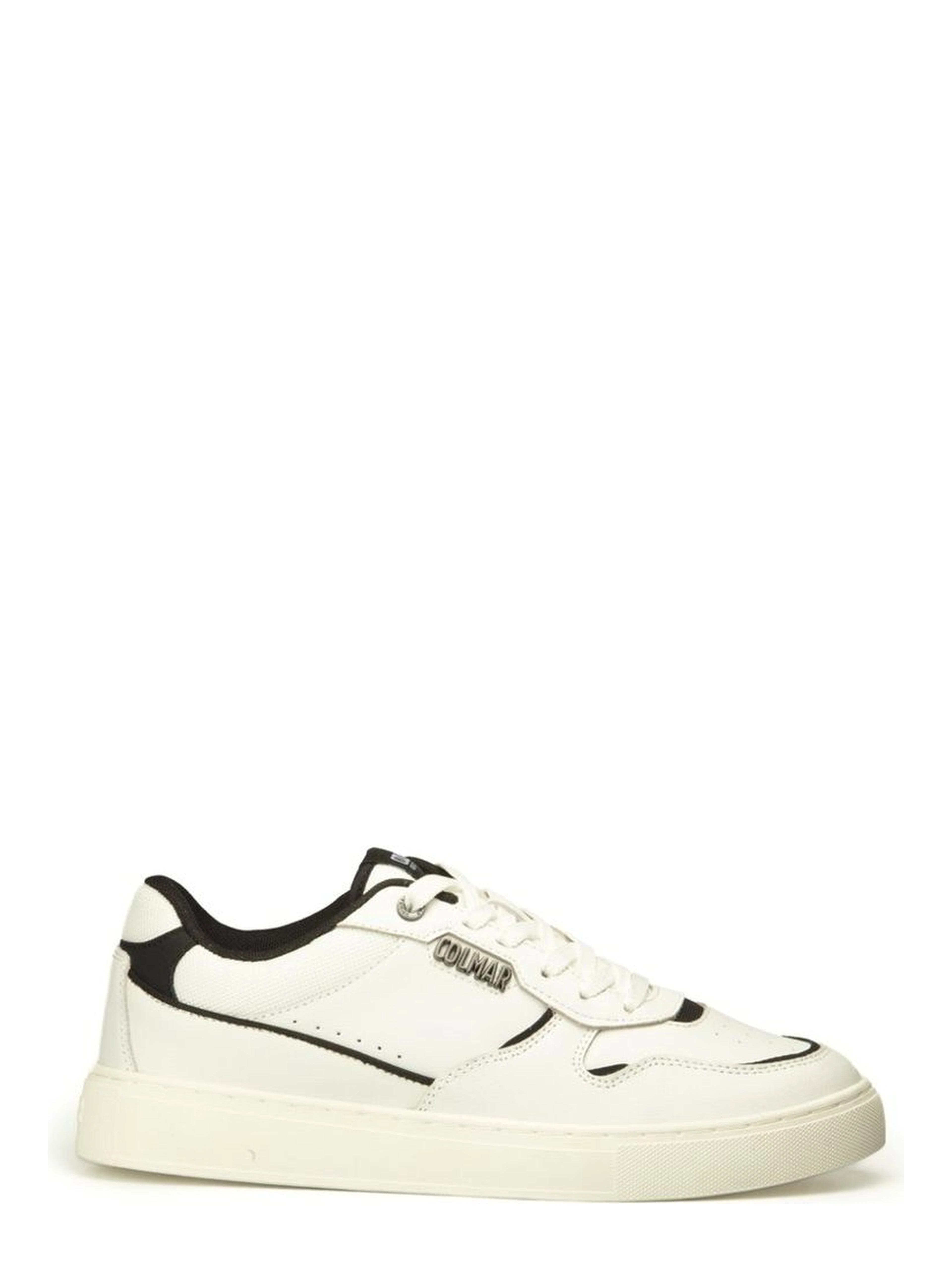 Black And White Leather Low Top Sneakers
