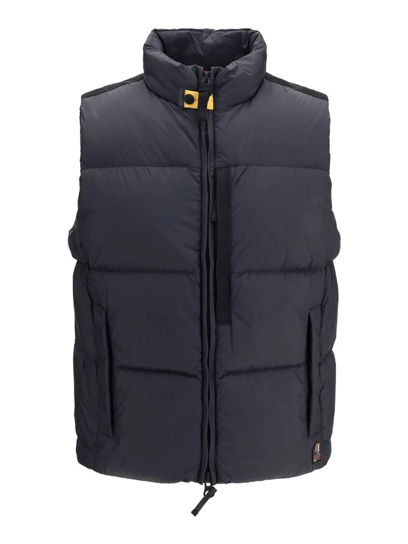 Black Polyamide Sleeveless Jacket
