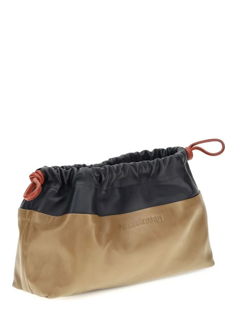 Beige Calf Leather Bos Taurus Shoulder Bag