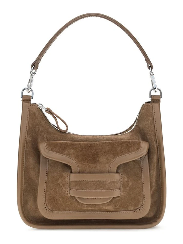 Beige Calf Leather Bos Taurus Shoulder Bag