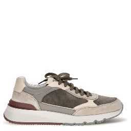Gray Calf Leather Bos Taurus Chunky Sneakers