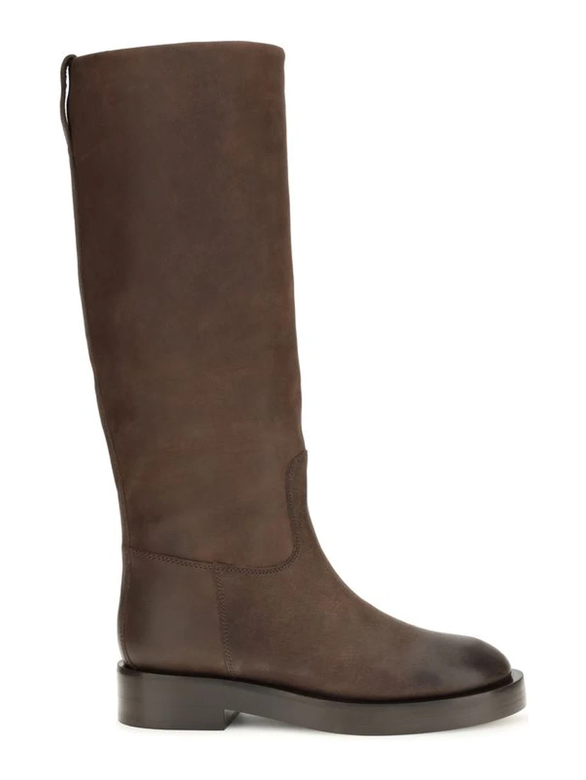 Brown Calf Leather Bos Taurus Ankle Boots