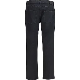 Black Cotton Slim Fit Jeans