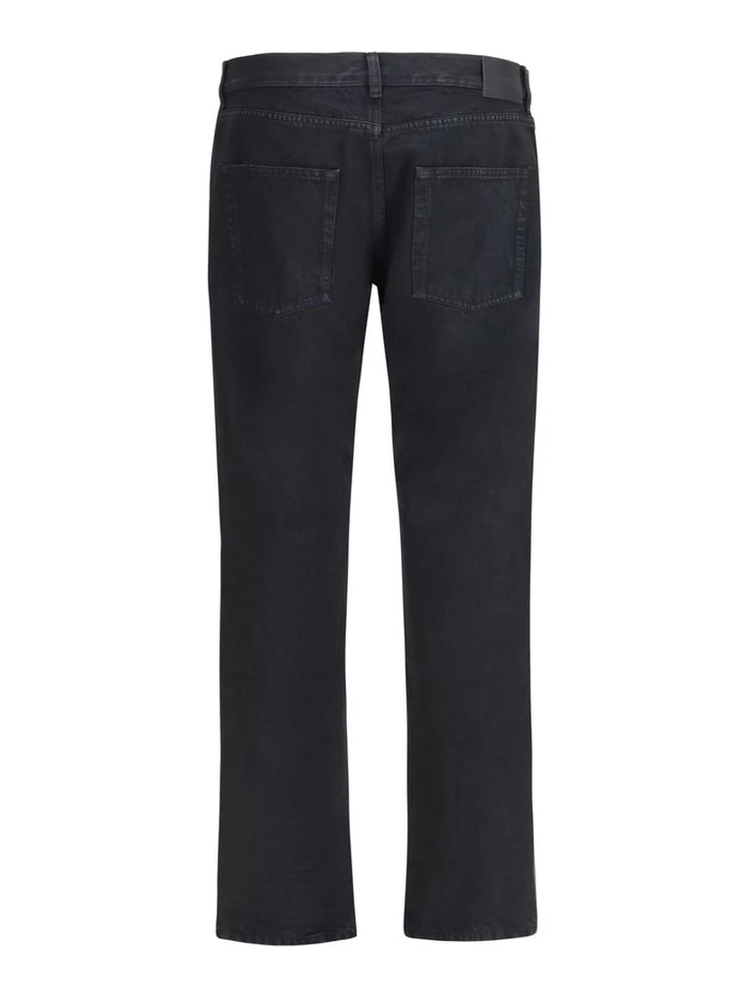 Black Cotton Slim Fit Jeans
