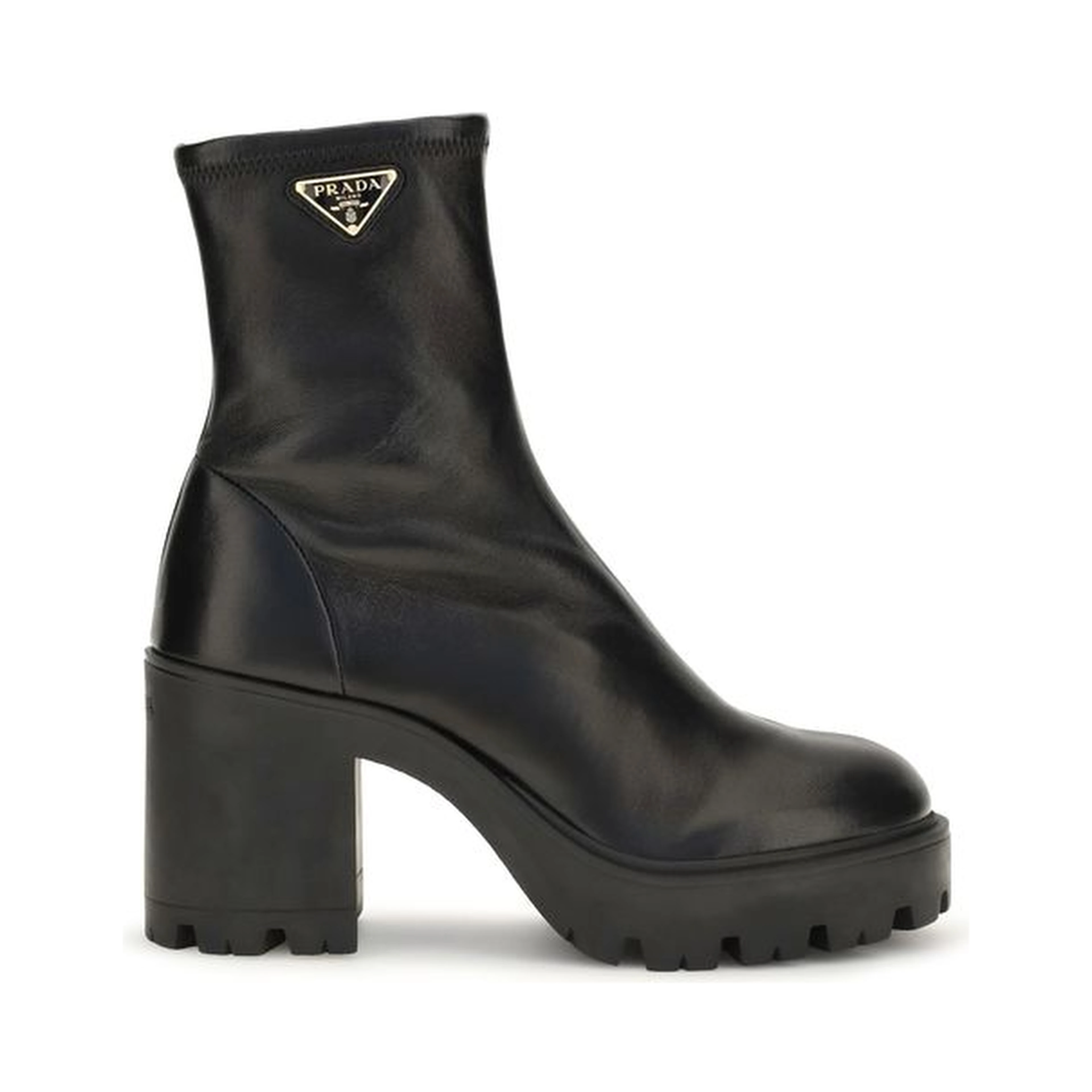 Black Calf Leather Bos Taurus Ankle Boots