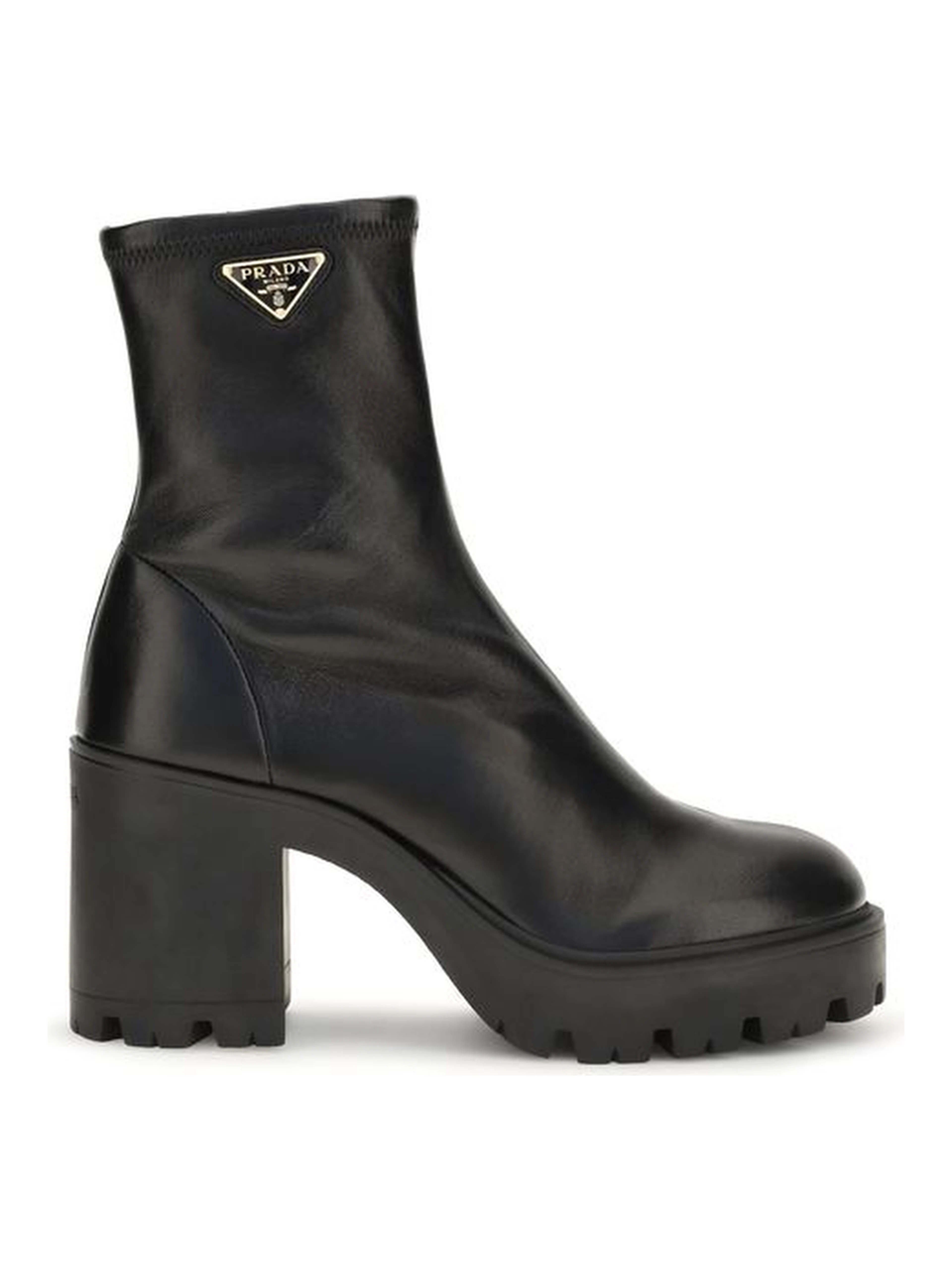 Black Calf Leather Bos Taurus Ankle Boots