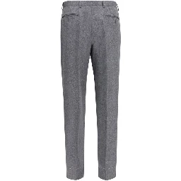 Gray Wool Oves Aries Casual Pants