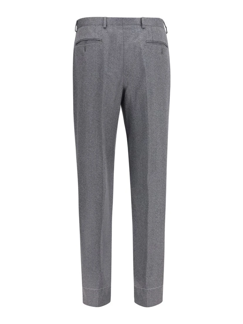 Gray Wool Oves Aries Casual Pants