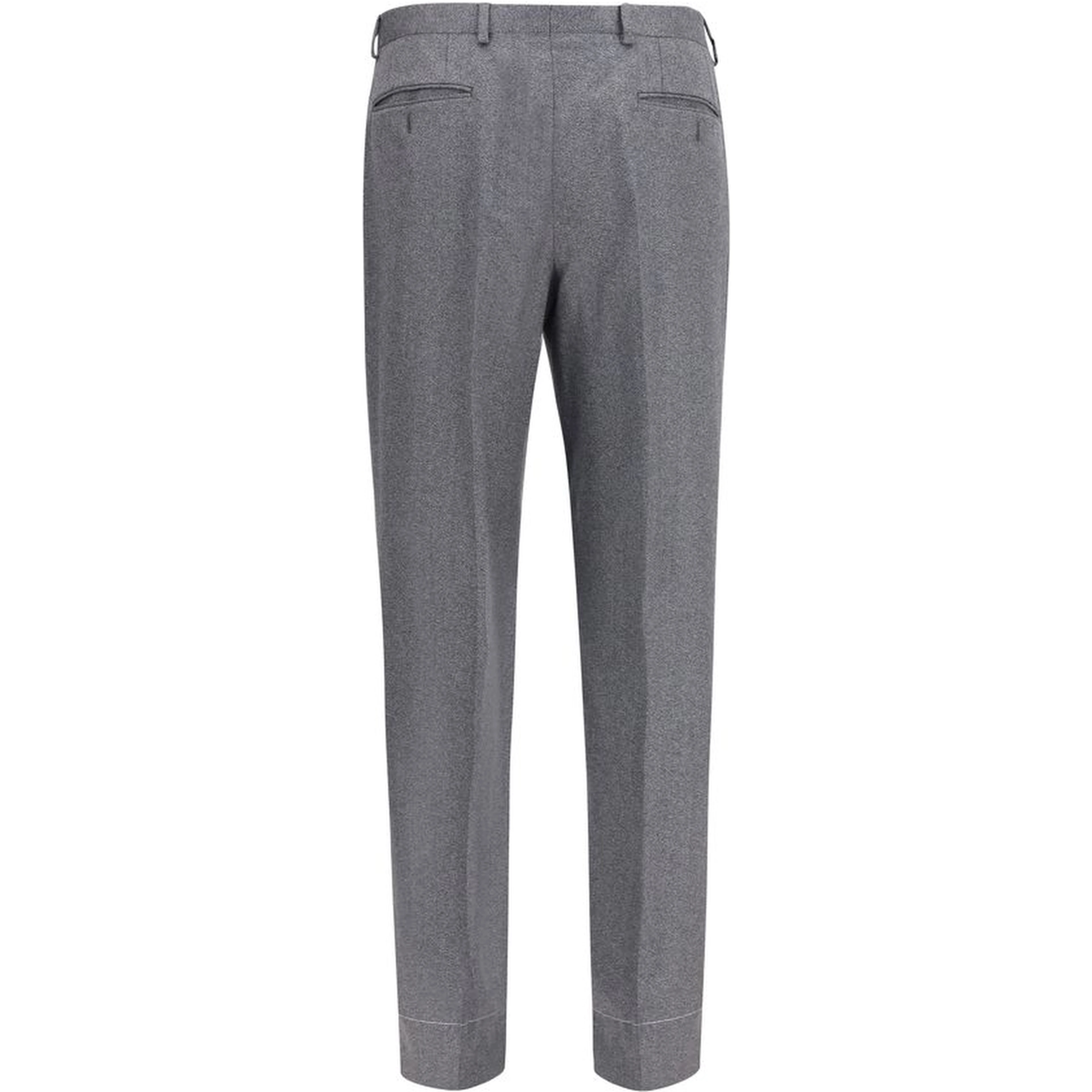 Gray Wool Oves Aries Casual Pants